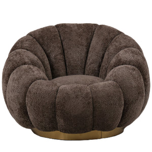 Armchair – Euphoria Upholstery, Antelope Finish, Gold Metal Frame – Daisy | PTMD