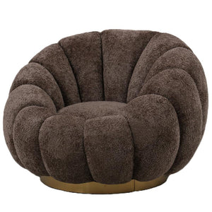 Armchair – Euphoria Upholstery, Antelope Finish, Gold Metal Frame – Daisy | PTMD