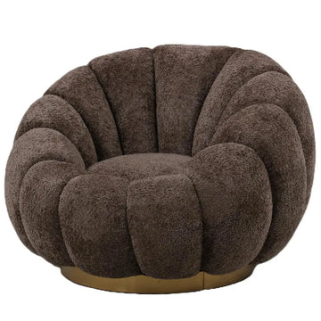 Sessel – Euphoria Stoff, Goldfarbener Sockel - Daisy | PTMD