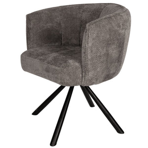 Esszimmerstuhl – Stein Farbton, Drehfunktion Design, Stoff Material – Como | PTMD