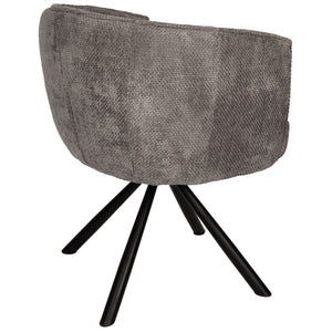 Esszimmerstuhl – Stein Farbton, Drehfunktion Design, Stoff Material – Como | PTMD