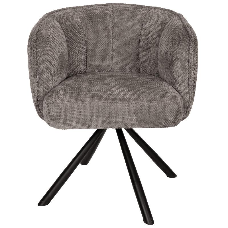 Esszimmerstuhl – Stein Farbton, Drehfunktion Design, Stoff Material – Como | PTMD