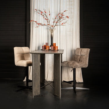 Bartisch – Mangoholz Platte, Metall Gestell, Antik Stil – Liber | PTMD