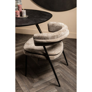 Esszimmerstuhl – Stein Farbton, Stoff Material, Modernes Design – Helsinki | PTMD