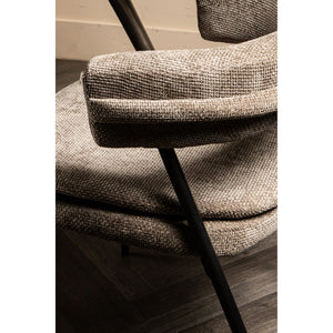 Esszimmerstuhl – Stein Farbton, Stoff Material, Modernes Design – Helsinki | PTMD