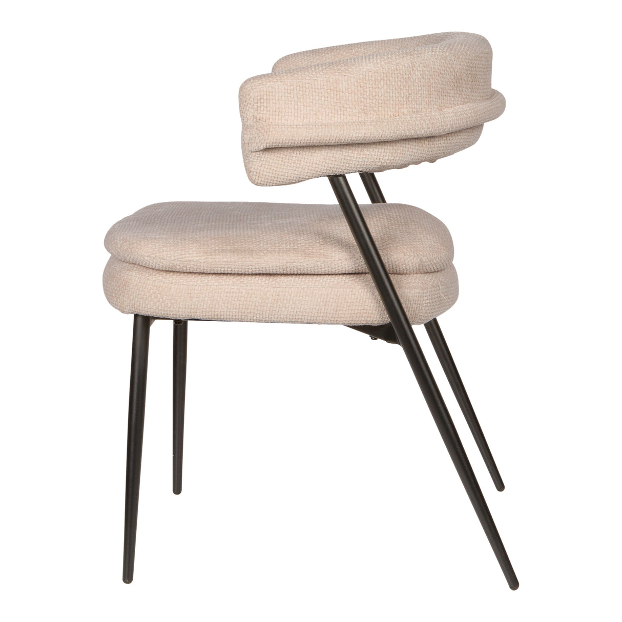 Esszimmerstuhl – Creme Farbton, Stoff Material, Modernes Design – Helsinki | PTMD