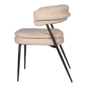 Esszimmerstuhl – Creme Farbton, Stoff Material, Modernes Design – Helsinki | PTMD