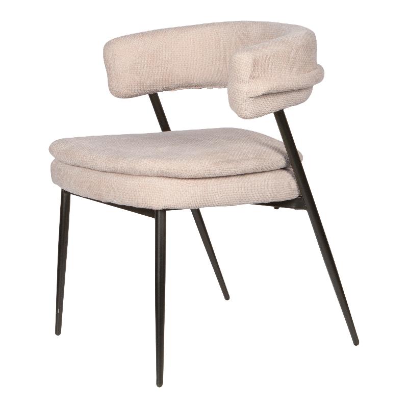 Esszimmerstuhl – Creme Farbton, Stoff Material, Modernes Design – Helsinki | PTMD