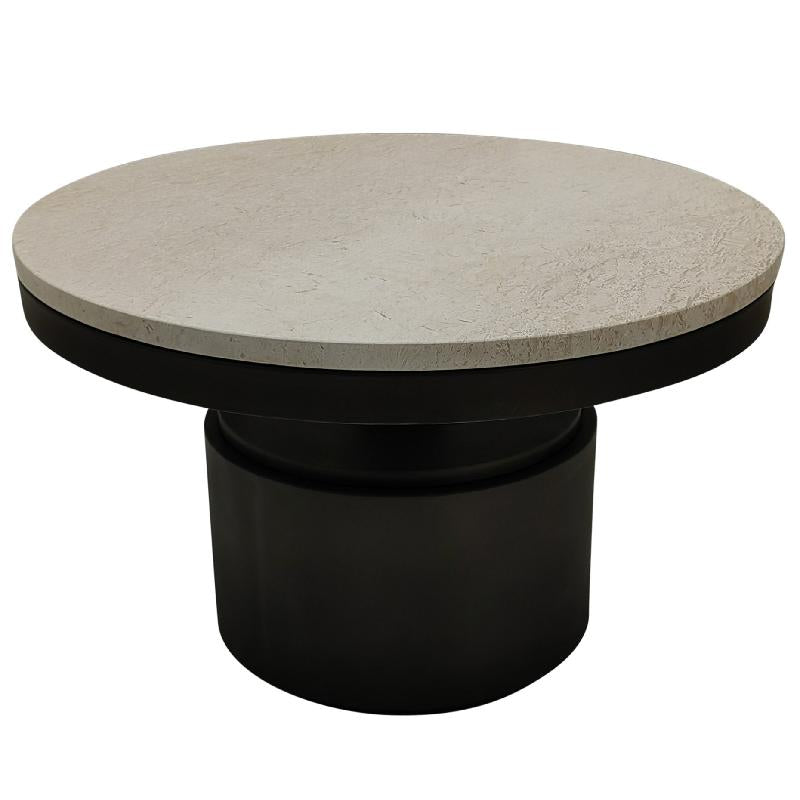Coffee Table – Marble Slab, Cream Mink Finish, Low Design – Bregt | PTMD