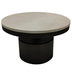 Coffee Table – Marble Slab, Cream Mink Finish, Low Design – Bregt | PTMD