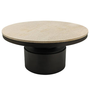 Coffee table – Marble stone top, Cream Mink finish, High design – Bregt | PTMD