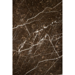 Beistelltisch – Marmor Oberfläche, Rundes Design, Braunes Finish – Patras | PTMD