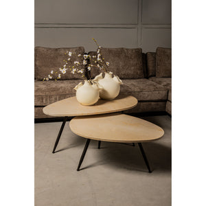 Coffee Table – Marble Slab, Cream Surface, Harmonious Shape – Veria | PTMD