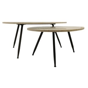 Coffee Table – Marble Slab, Cream Surface, Harmonious Shape – Veria | PTMD