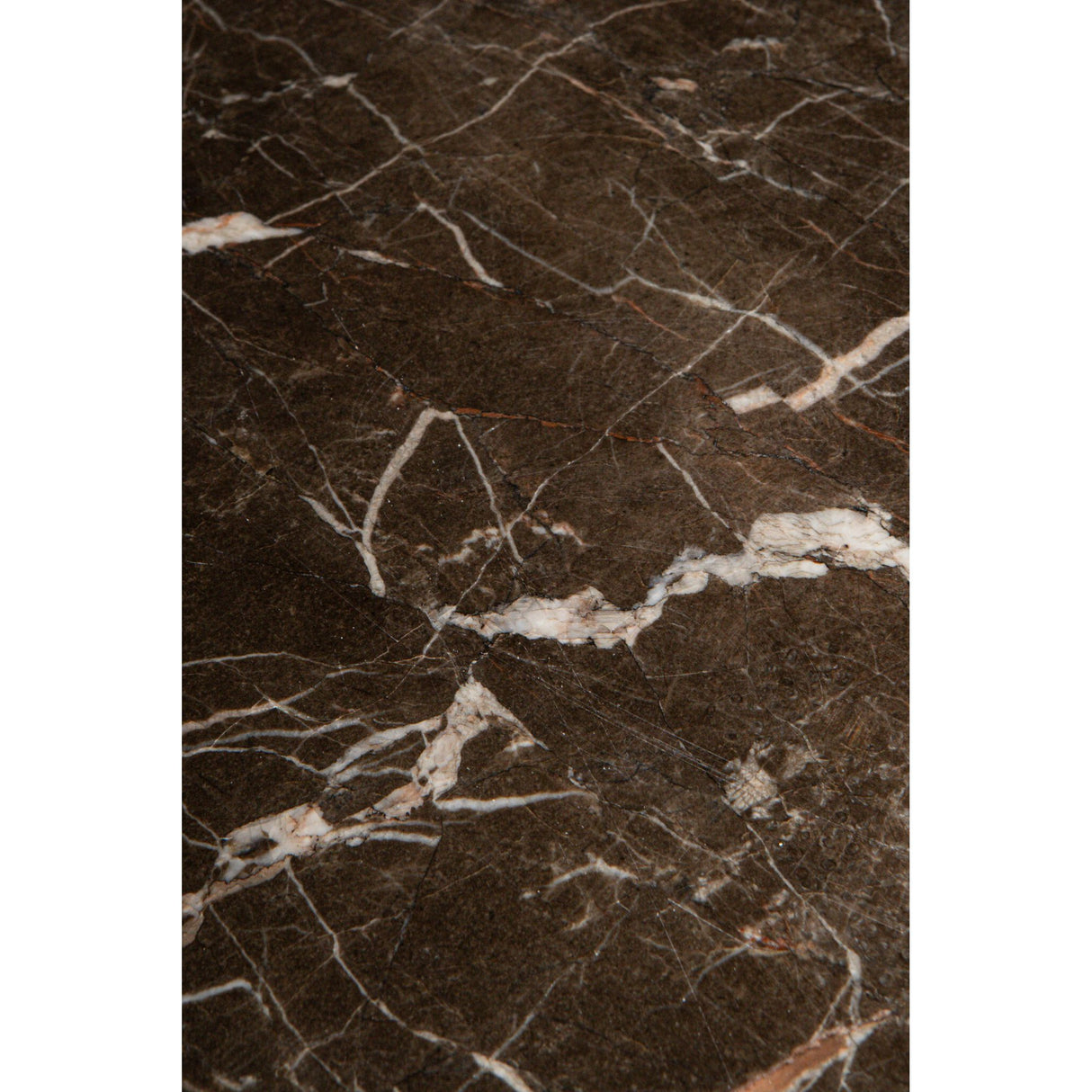 Side Table Set (2-Piece) – Brown Marble, Round, Natural Stone Look, Heavy Design – Volos | PTMD