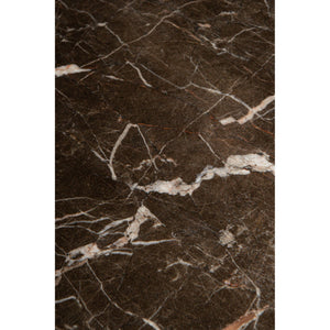 Side Table Set (2-Piece) – Brown Marble, Round, Natural Stone Look, Heavy Design – Volos | PTMD