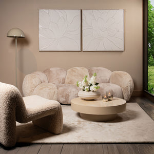 Wall art – Framed canvas design, Floral blossom motif, Handmade finish, A – Florise | PTMD