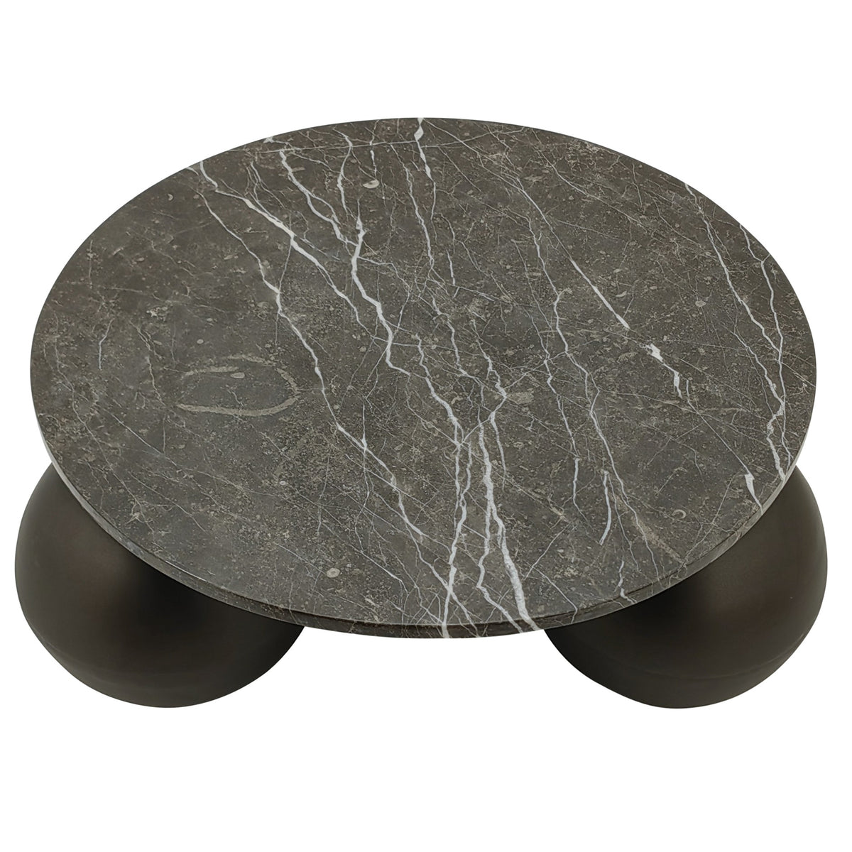 Coffee table – Marble stone top, Brown surface, Compact design – Skippy | PTMD