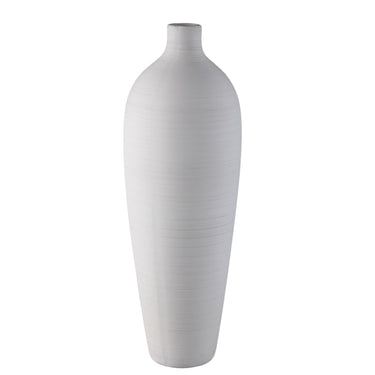Vase – Steinzeug Keramik, Flaschen Design, Weiße Farbe, XL – Cavinn | PTMD