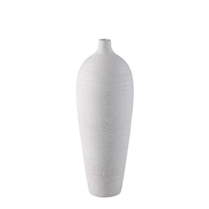 Vase - Stoneware Ceramic, Bottle Design, White Color, L - Cavinn | PTMD
