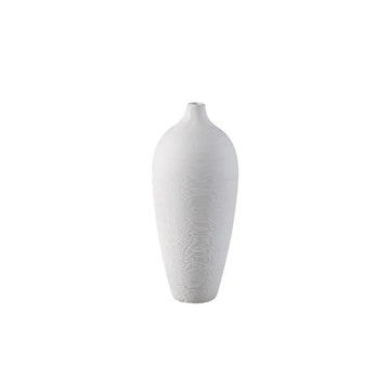 Vase – Stoneware Ceramic, Bottle Design, White, XS – Cavinn | PTMD