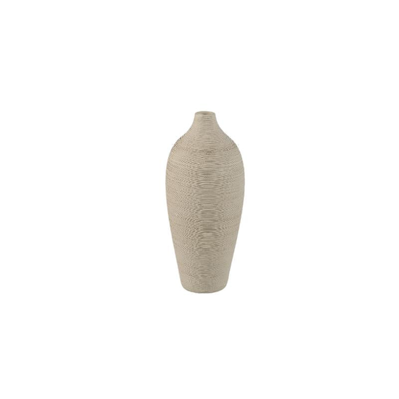 Vase – Steinzeug Keramik, Flaschen Design, Beige Farbe, XS – Cavinn | PTMD