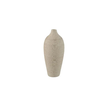 Vase – Stoneware Ceramic, Bottle Design, White, XS – Cavinn | PTMD