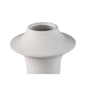 Vase – Stoneware Ceramic, Ring Design, White Color, L – Rinder | PTMD