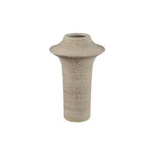 Vase – Stoneware Ceramic, Ring Design, Beige Color, L – Rinder | PTMD