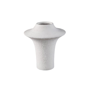 Vase – Steinzeug Keramik, Ring Design, Weiße Farbe, S – Rinder | PTMD