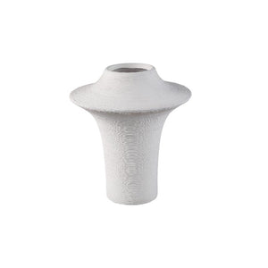 Vase – Stoneware Ceramic, Ring Design, White Color, S – Rinder | PTMD