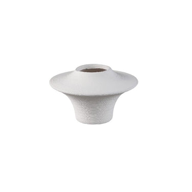 Vase – Steinzeug Keramik, Ring Design, Weiße Farbe, Niedrige Form – Rinder | PTMD