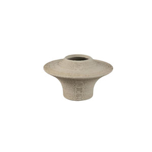 Vase - Stoneware Ceramic, Ring Design, Beige Color, Low Shape - Rinder | PTMD
