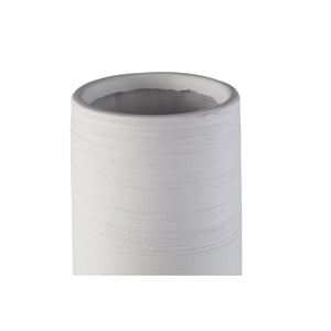 Vase - Stoneware Ceramic, Matte Design, White Color, L - Zonna | PTMD