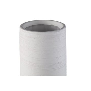 Vase - Stoneware Ceramic, Matte Design, White Color, L - Zonna | PTMD