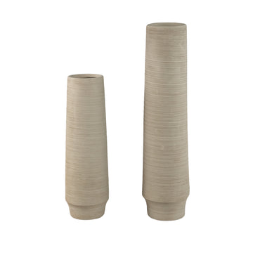 Vase – Stoneware Ceramic, Matt Design, Beige Color, S – Zonna | PTMD