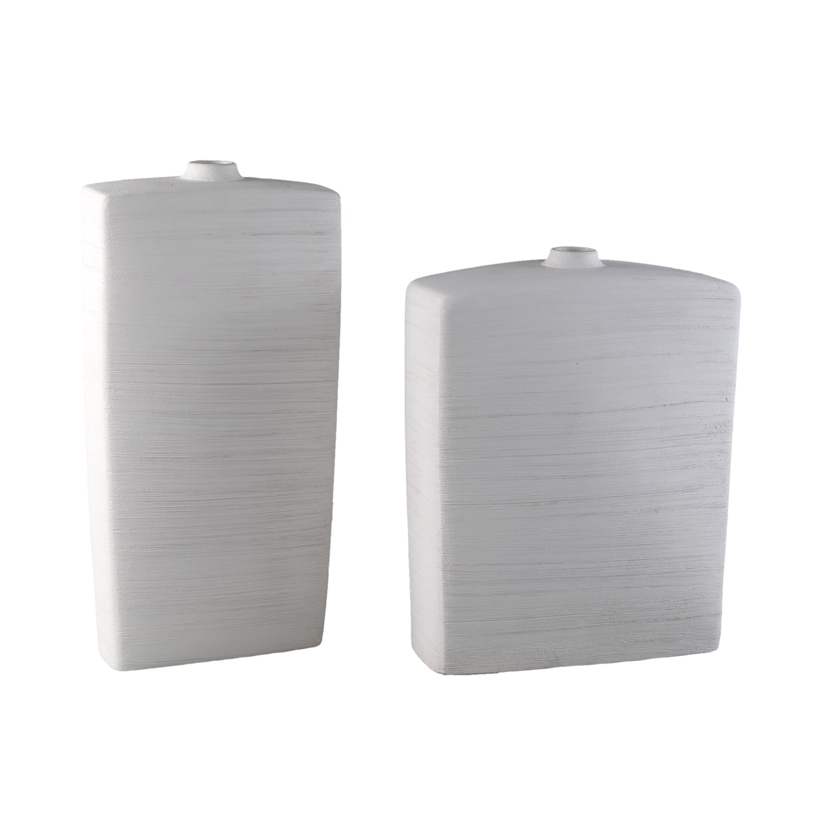 Vase – Rechteck Design, Keramik Material, Weiße Farbe, S – Janettee | PTMD