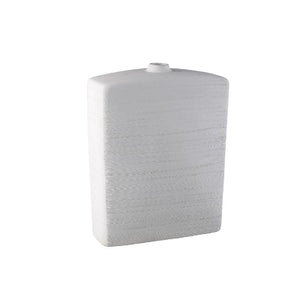 Vase – Rechteck Design, Keramik Material, Weiße Farbe, S – Janettee | PTMD