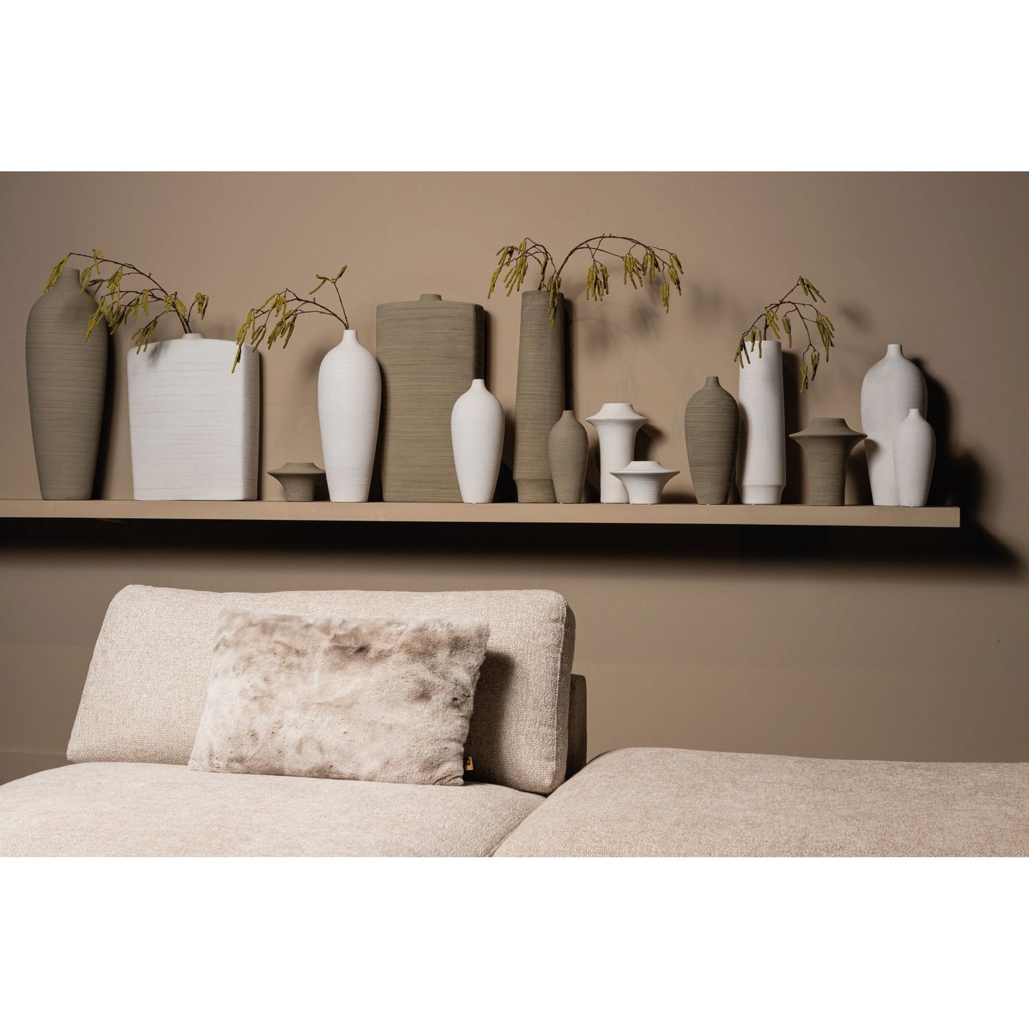 Vase – Rechteck Design, Keramik Material, Weiße Farbe, S – Janettee | PTMD