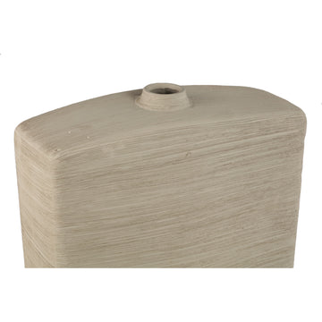 Vase – Rectangular Design, Ceramic Material, Beige Color, S – Janettee | PTMD