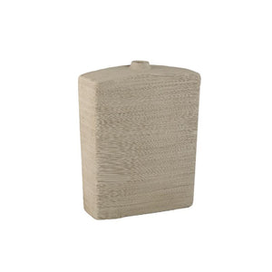 Vase – Rectangular Design, Ceramic Material, Beige Color, S – Janettee | PTMD