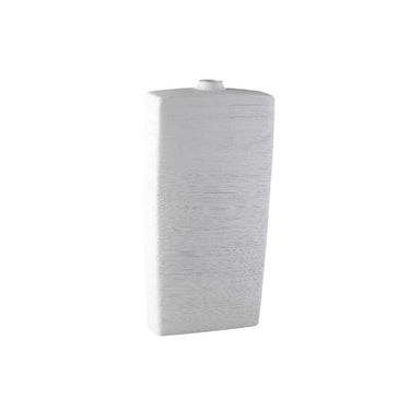 Vase – Rechteck Design, Keramik Material, Weiße Farbe, L – Janettee | PTMD
