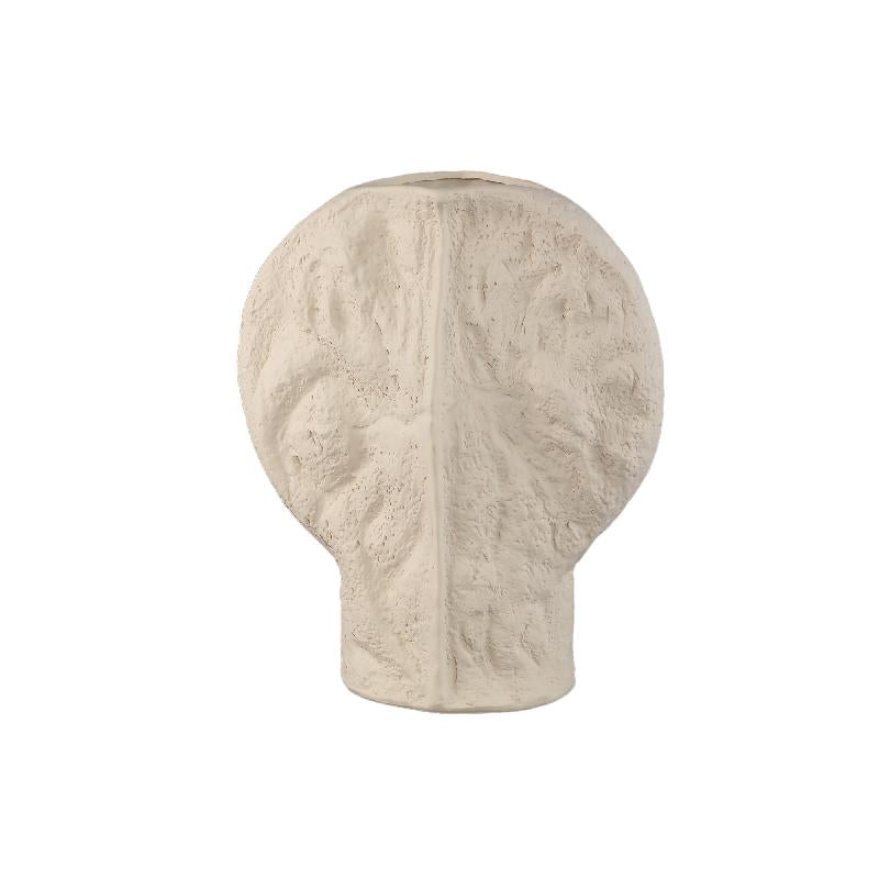 Vase – Structure Design, Ceramic Material, Taupe Color, L – Linos | PTMD