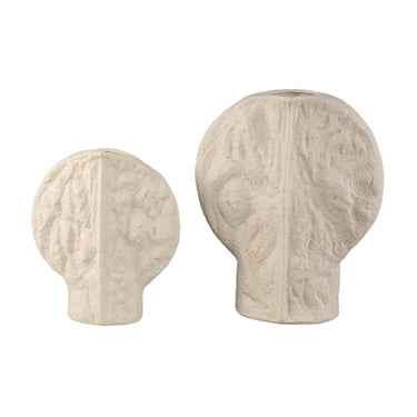 Vase – Struktur Design, Keramik Material, Taupe Farbe, L – Linos | PTMD
