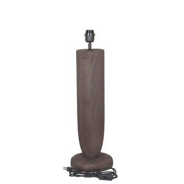 Tischlampe aus Mangoholz mit Braunton und schlichtem Design in runder Form – Lorinne | PTMD