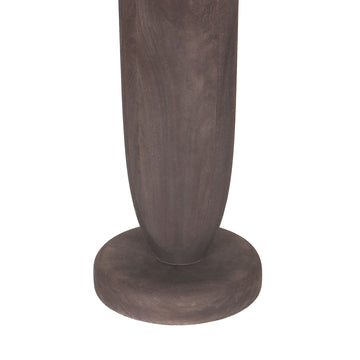 Tischlampe aus Mangoholz mit Braunton und schlichtem Design in runder Form – Lorinne | PTMD