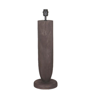 Mango wood table lamp with brown shade and simple, round design – Lorinne | PTMD