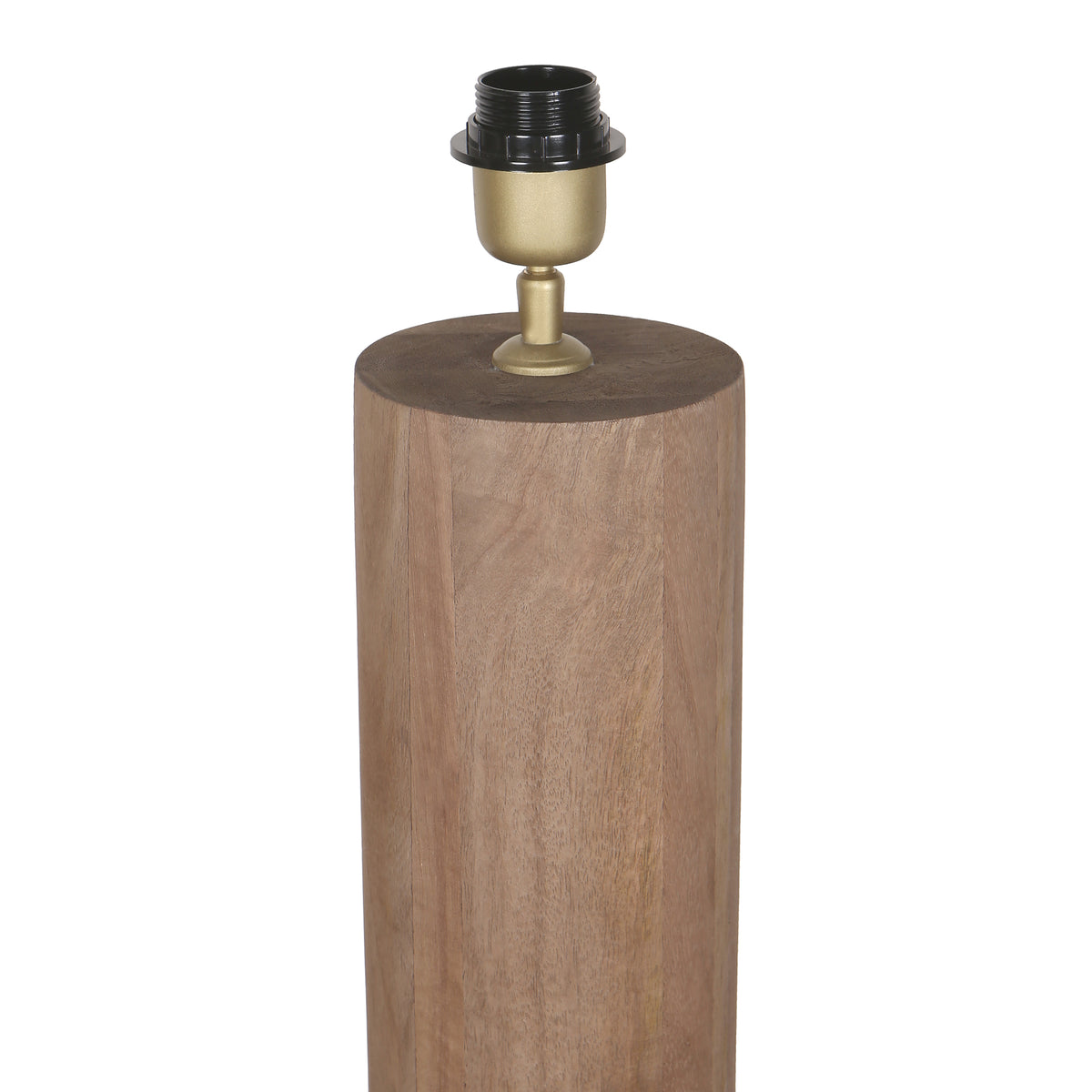Tischlampenfuß – Mangoholz Natur, massive Optik, 55 cm hoch - Lorinne | PTMD