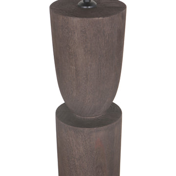 Tischlampe aus Mangoholz mit Braunton und doppeltem Design in runder Form – Lorinne | PTMD