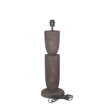 Tischlampe aus Mangoholz mit Braunton und doppeltem Design in runder Form – Lorinne | PTMD
